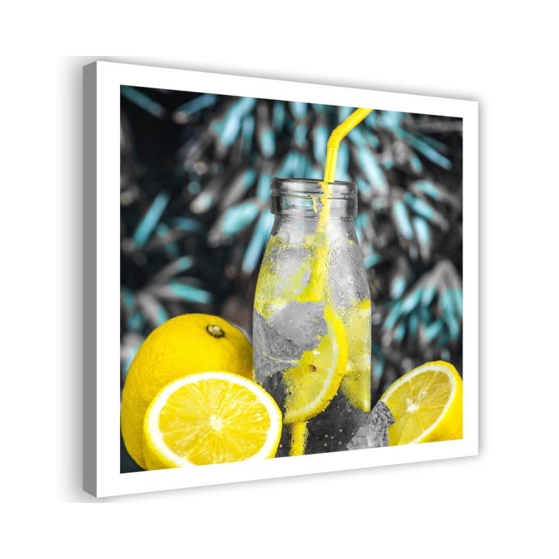 Modern canvas painting - Beverage and lemons | FEEBY