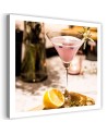 Designer Canvas prints for the home - Glass with pink drink | FEEBY
