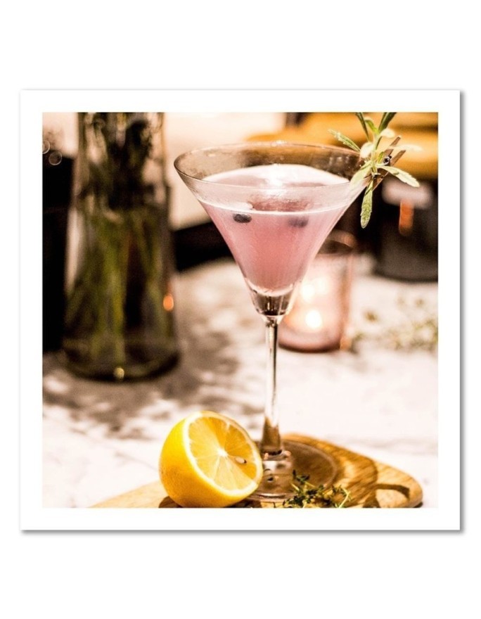 Designer Canvas prints for the home - Glass with pink drink | FEEBY