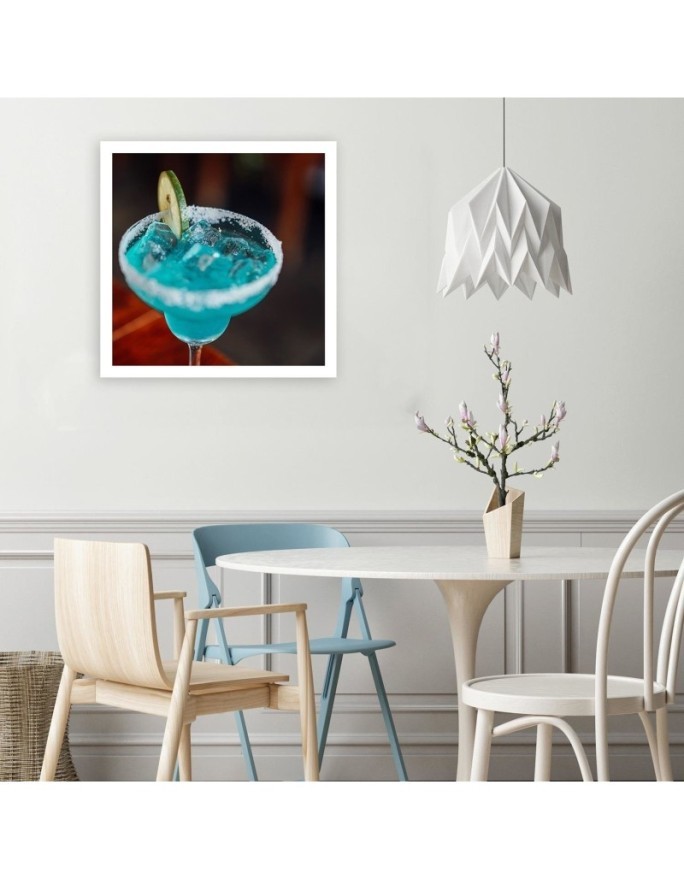 Canvas prints idea for the kitchen - Glass with blue drink | FEEBY