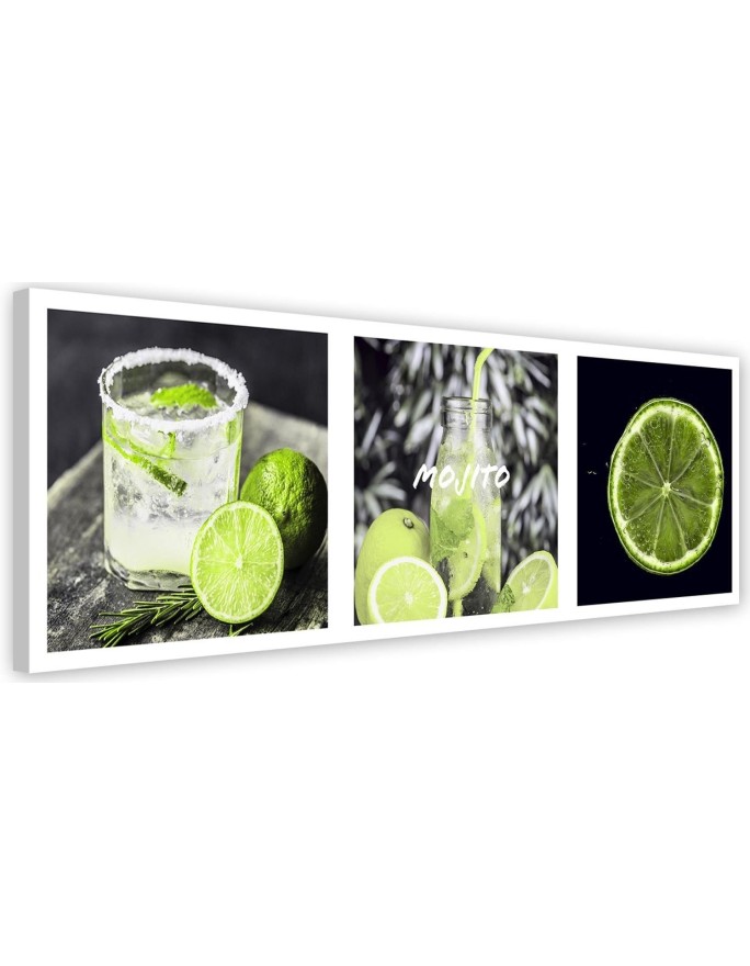 Wall art painting for dining room - Green lemon set | FEEBY