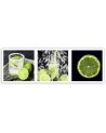 Wall art painting for dining room - Green lemon set | FEEBY