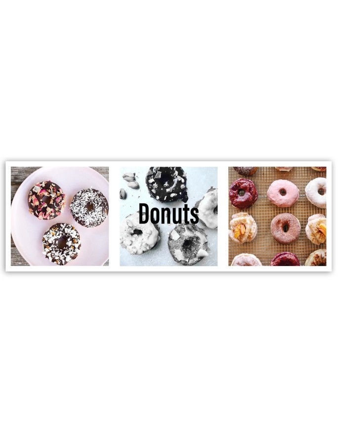 Wall art painting - Colourful donats set | FEEBY