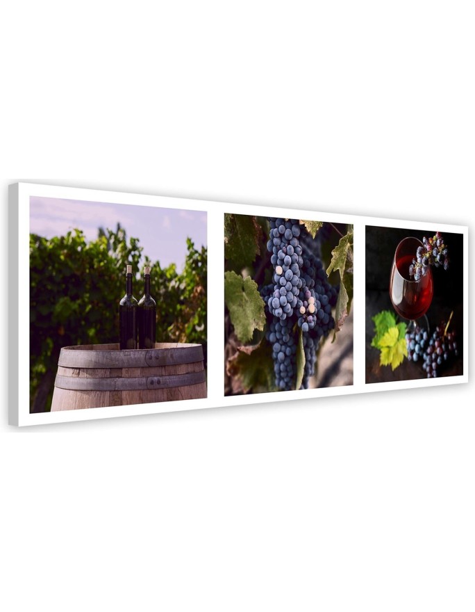 Wall art painting for dining room - Vineyard grapes panoramic | FEEBY