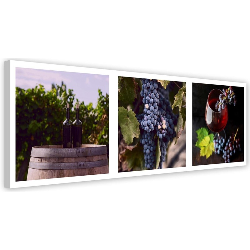 Wall art painting for dining room - Vineyard grapes panoramic | FEEBY