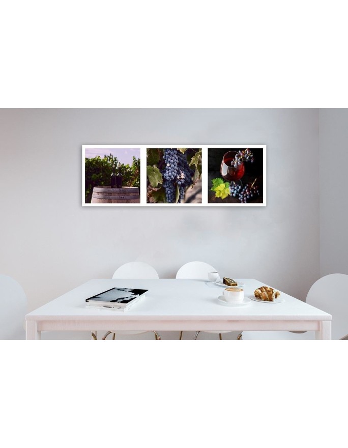 Wall art painting for dining room - Vineyard grapes panoramic | FEEBY