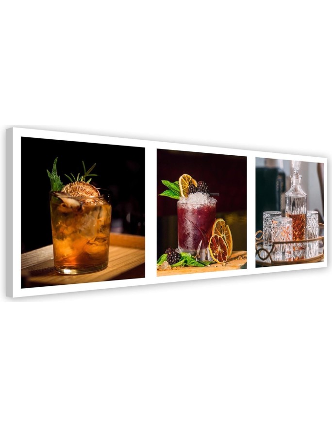 Wall art painting for bar or pub - Drinks and whisky set | FEEBY