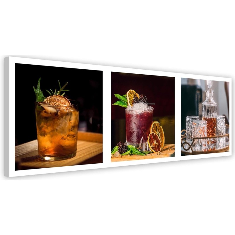 Wall art painting for bar or pub - Drinks and whisky set | FEEBY