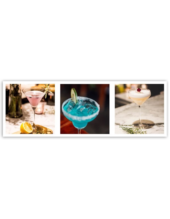 Decorative Canvas painting for bar or pub - Three drinks set | FEEBY