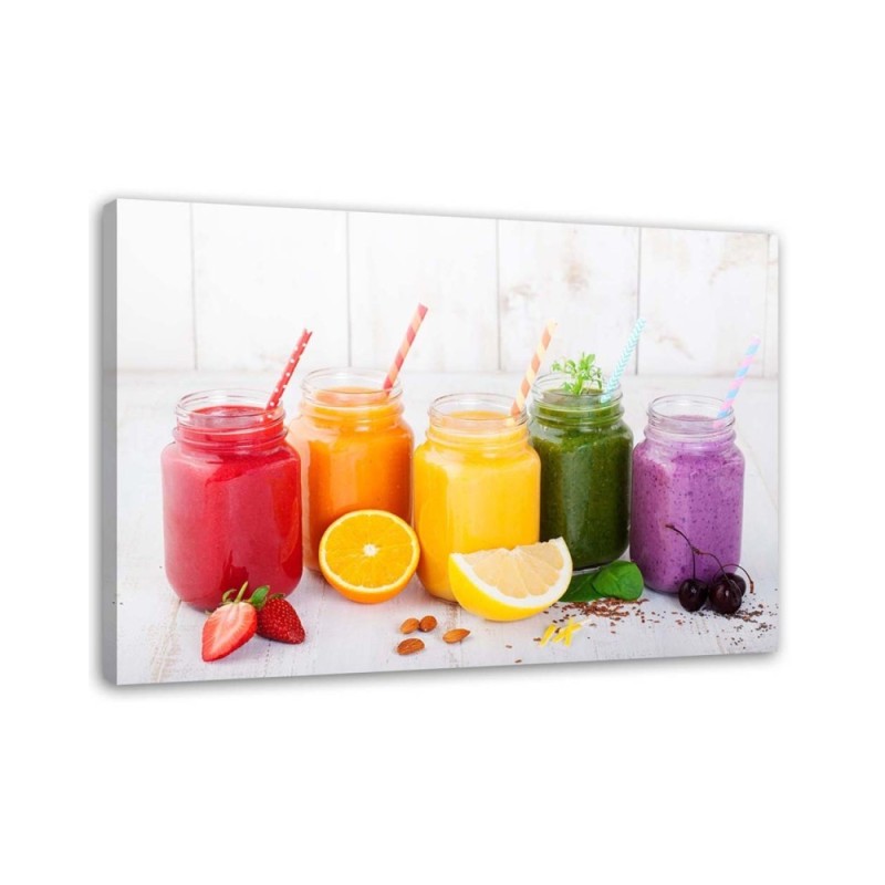 Decorative Canvas painting for kitchen - Healthy fruit cocktails | FEEBY