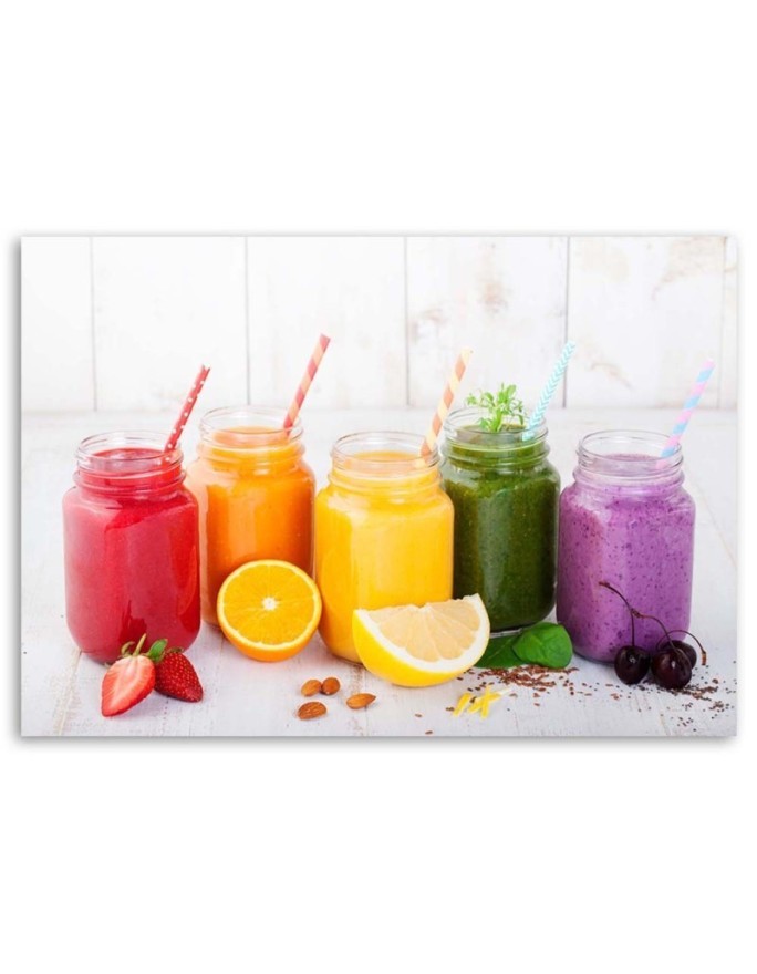 Decorative Canvas painting for kitchen - Healthy fruit cocktails | FEEBY