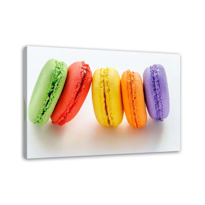 Modern Canvas painting for the kitchen - French macarons | FEEBY
