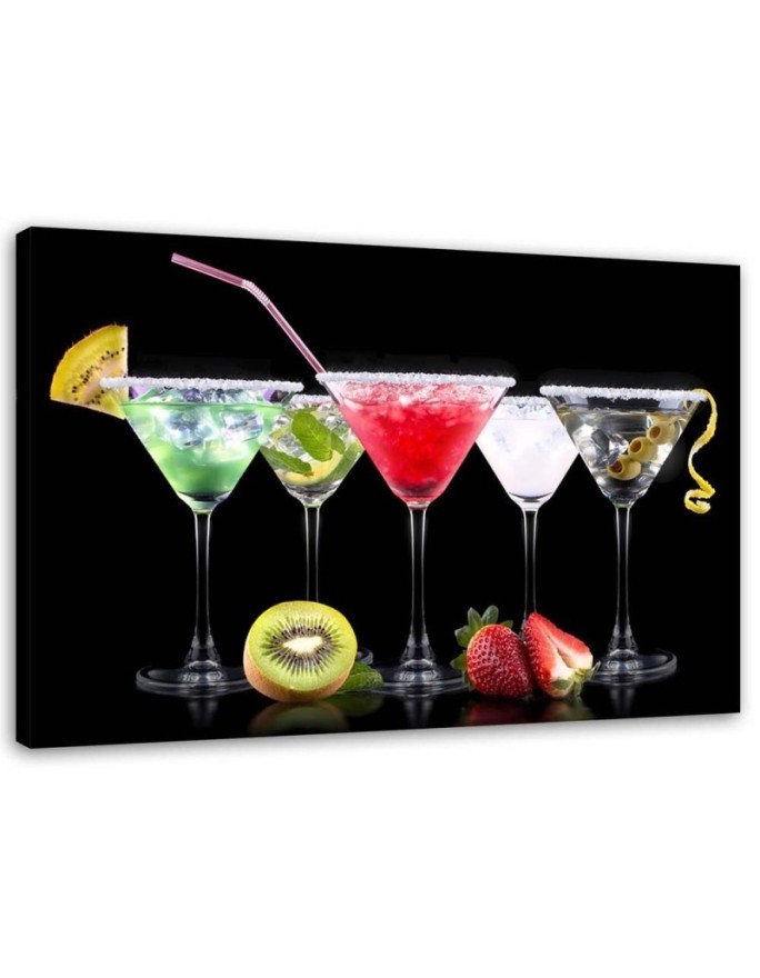 Wall art painting for bar or pub - Colourful drinks and fruits | FEEBY