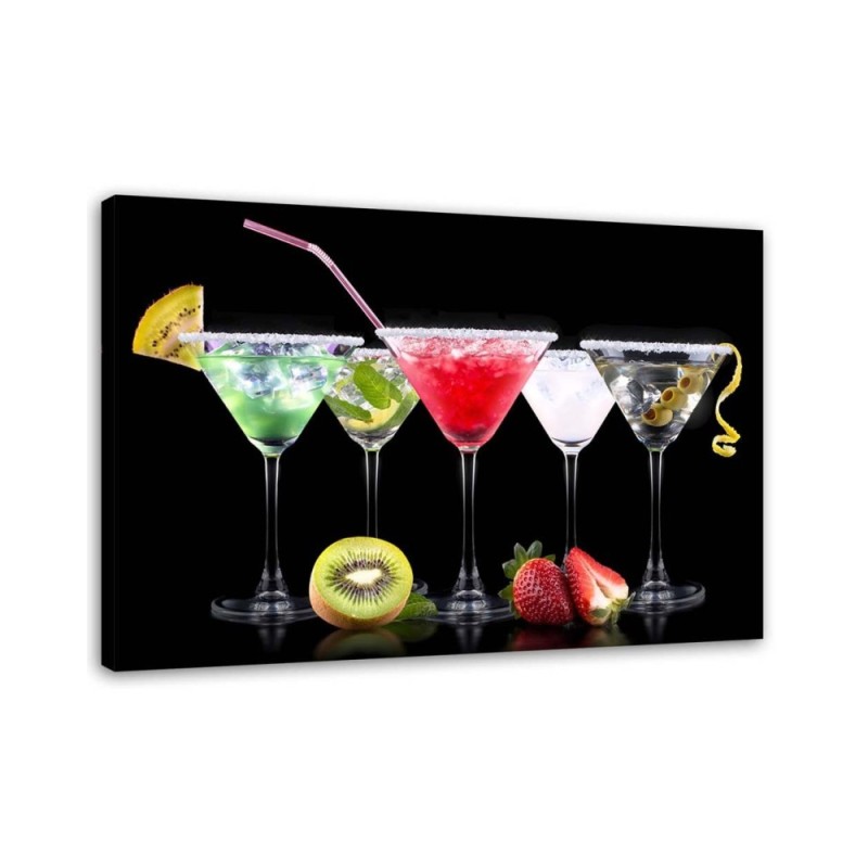 Wall art painting for bar or pub - Colourful drinks and fruits | FEEBY