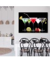 Wall art painting for bar or pub - Colourful drinks and fruits | FEEBY