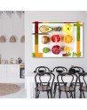 Modern painting for kitchen or dining room - Colourful fruits | FEEBY