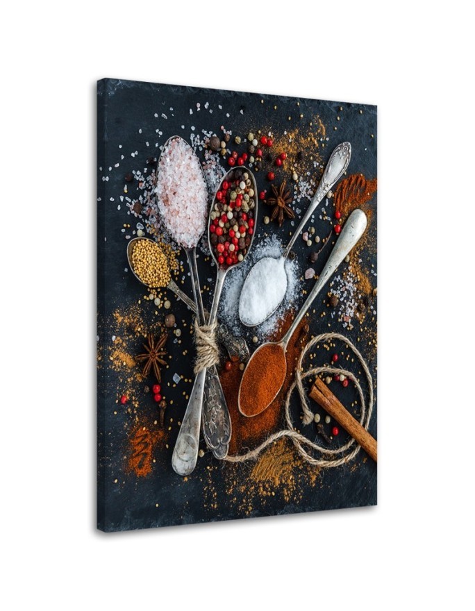 Wall art painting for restaurant - Aromatic spices | FEEBY