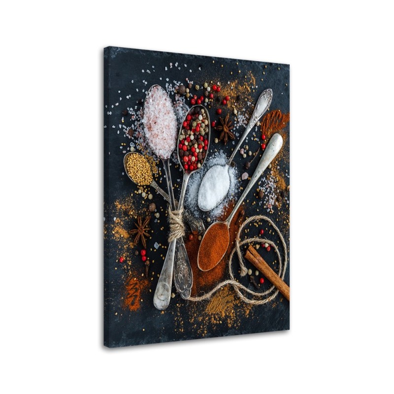Wall art painting for restaurant - Aromatic spices | FEEBY