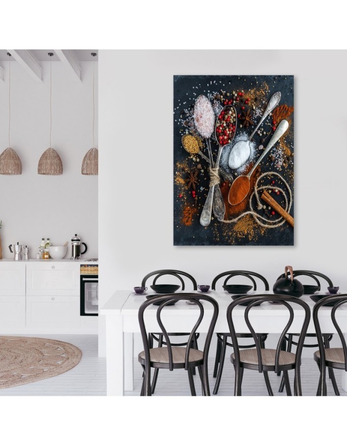 Wall art painting for restaurant - Aromatic spices | FEEBY