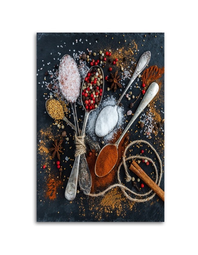 Wall art painting for restaurant - Aromatic spices | FEEBY