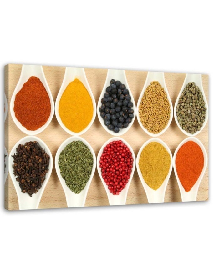 Wall art Canvas for kitchen restaurant - Colourful Spices. Dress your walls! | FEEBY