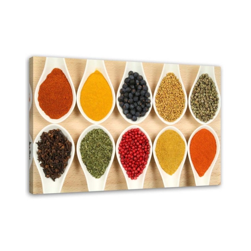 Wall art Canvas for kitchen restaurant - Colourful Spices. Dress your walls! | FEEBY