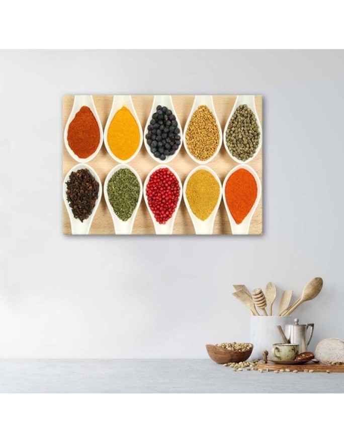 Wall art Canvas for kitchen restaurant - Colourful Spices. Dress your walls! | FEEBY