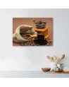 Decorative Canvas painting for the kitchen - Grinder and coffee beans | FEEBY