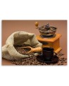 Decorative Canvas painting for the kitchen - Grinder and coffee beans | FEEBY