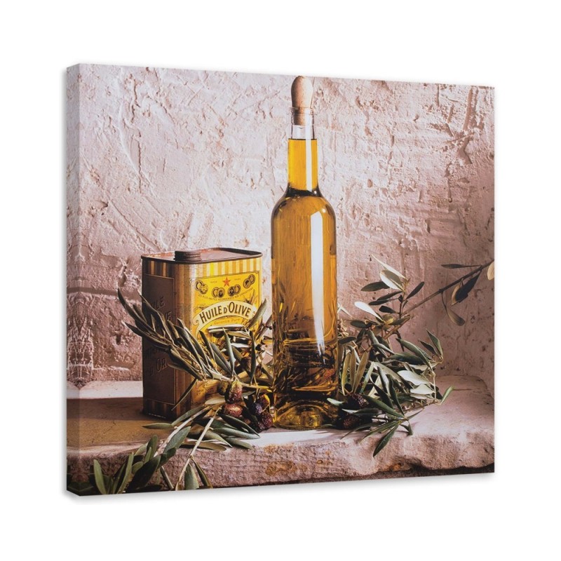 Modern Canvas paintings for the kitchen - Olive oil on the table | FEEBY