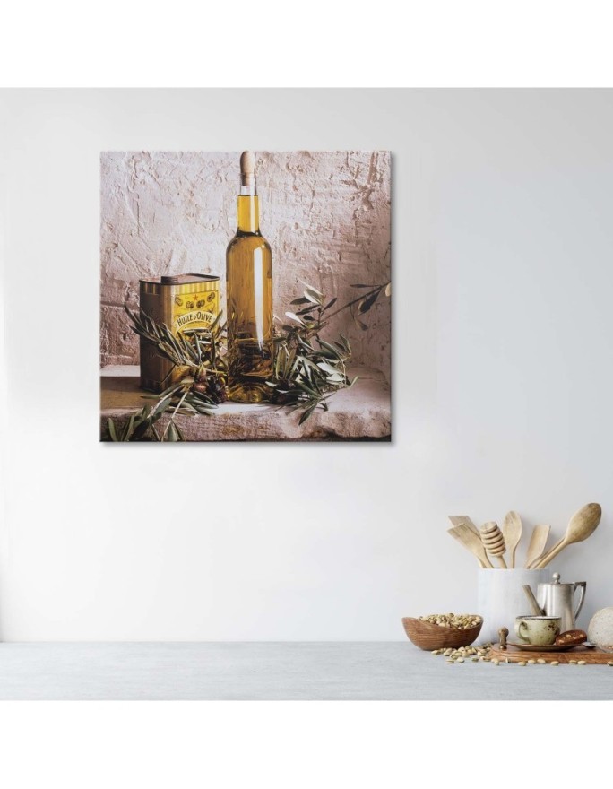 Modern Canvas paintings for the kitchen - Olive oil on the table | FEEBY
