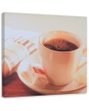 Stylish Canvas paintings for the kitchen - Coffee in a white cup | FEEBY