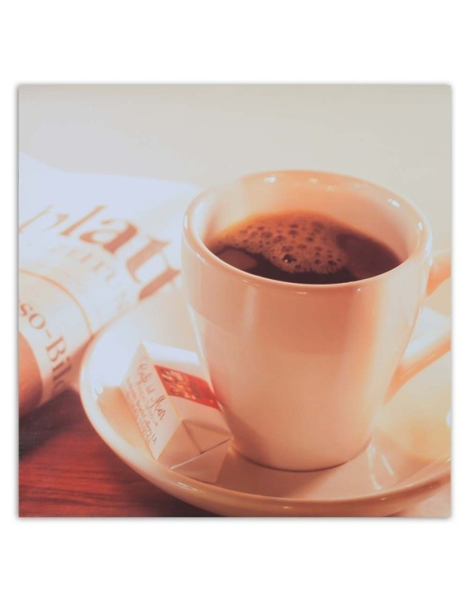 Stylish Canvas paintings for the kitchen - Coffee in a white cup | FEEBY