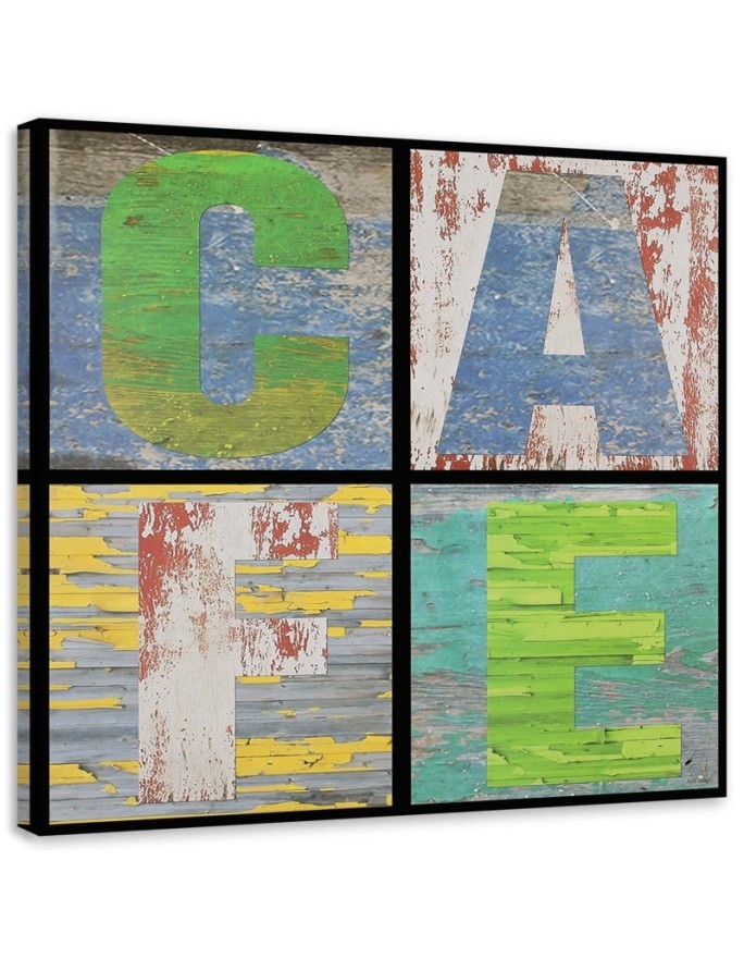 Designer Canvas paintings for the kitchen - Café quotes collage | FEEBY