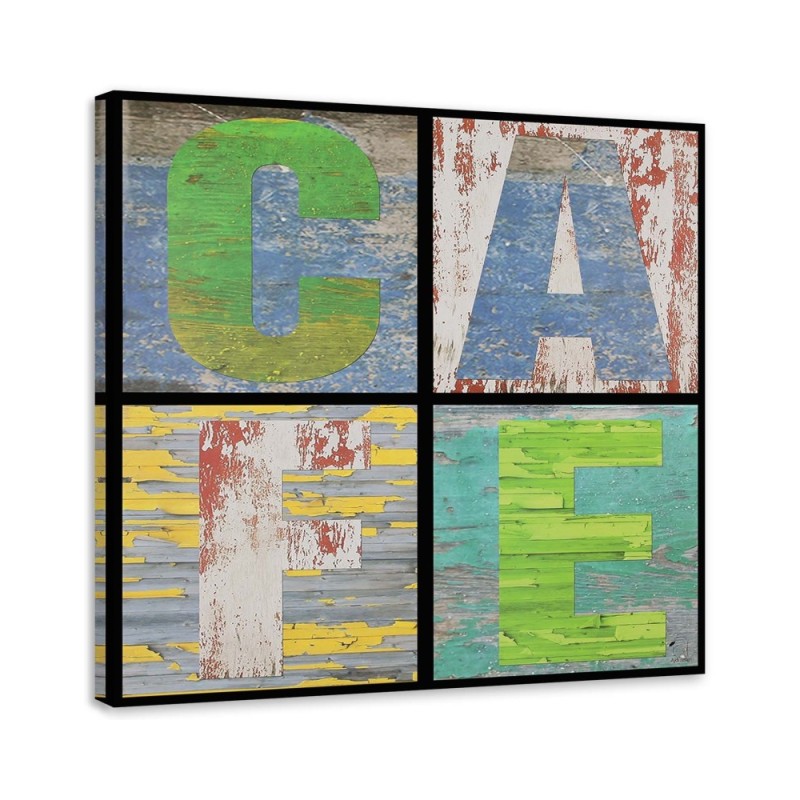 Designer Canvas paintings for the kitchen - Café quotes collage | FEEBY