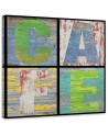 Designer Canvas paintings for the kitchen - Café quotes collage | FEEBY