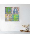 Designer Canvas paintings for the kitchen - Café quotes collage | FEEBY