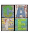 Designer Canvas paintings for the kitchen - Café quotes collage | FEEBY