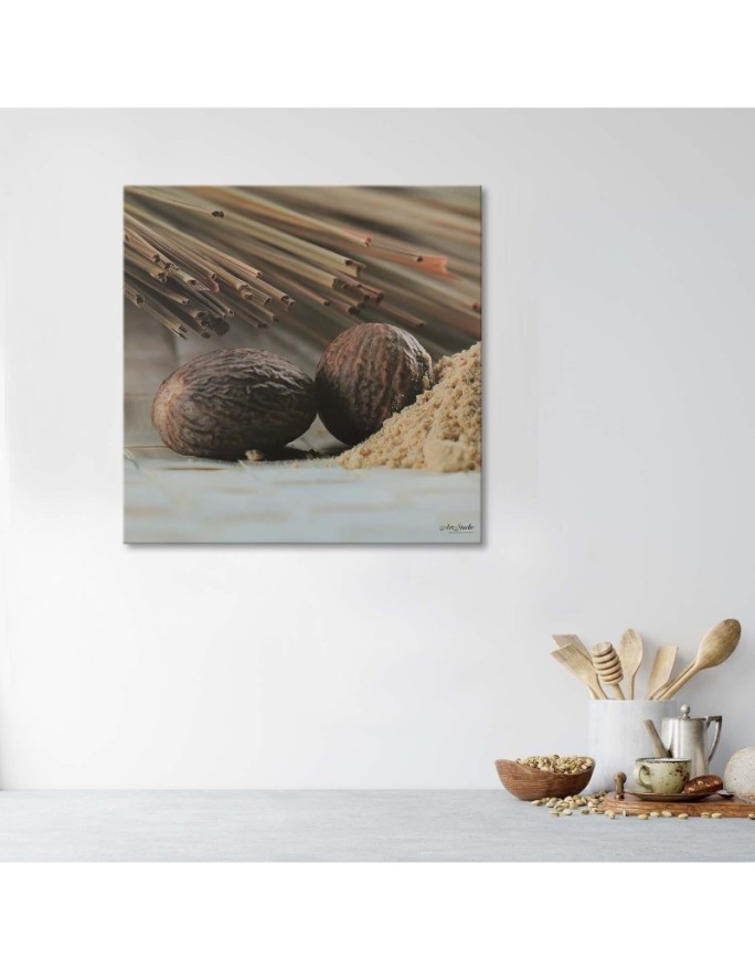 Wall art picture for kitchen - Two brown seeds | FEEBY