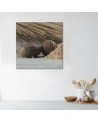 Wall art picture for kitchen - Two brown seeds | FEEBY
