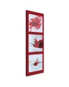 Canvas print - Red chilli peppers on a red background | FEEBY