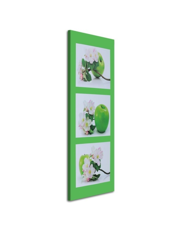 Canvas prints for restaurant wall - Green apple and flowers | FEEBY