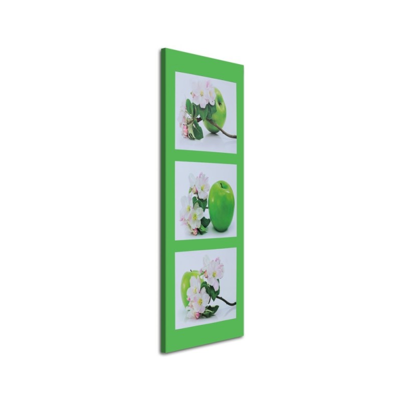 Canvas prints for restaurant wall - Green apple and flowers | FEEBY