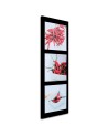 Canvas prints for dining room - Red chili peppers on black background | FEEBY