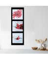 Canvas prints for dining room - Red chili peppers on black background | FEEBY