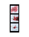 Canvas prints for dining room - Red chili peppers on black background | FEEBY