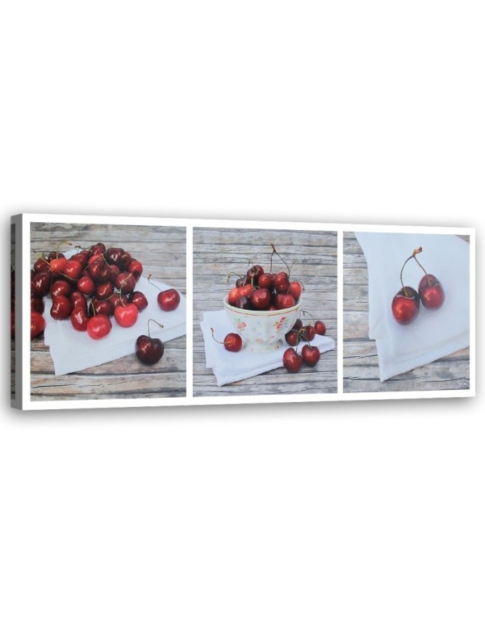 Decorative Canvas prints for kitchen - Juicy cherries | FEEBY