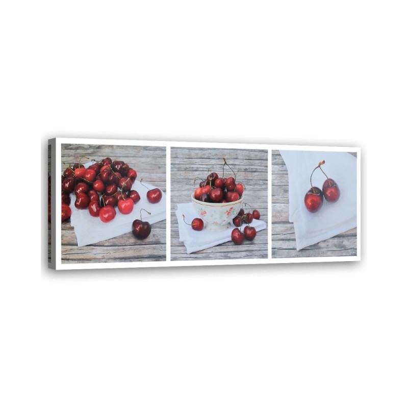 Decorative Canvas prints for kitchen - Juicy cherries | FEEBY