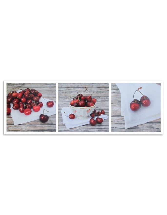 Decorative Canvas prints for kitchen - Juicy cherries | FEEBY