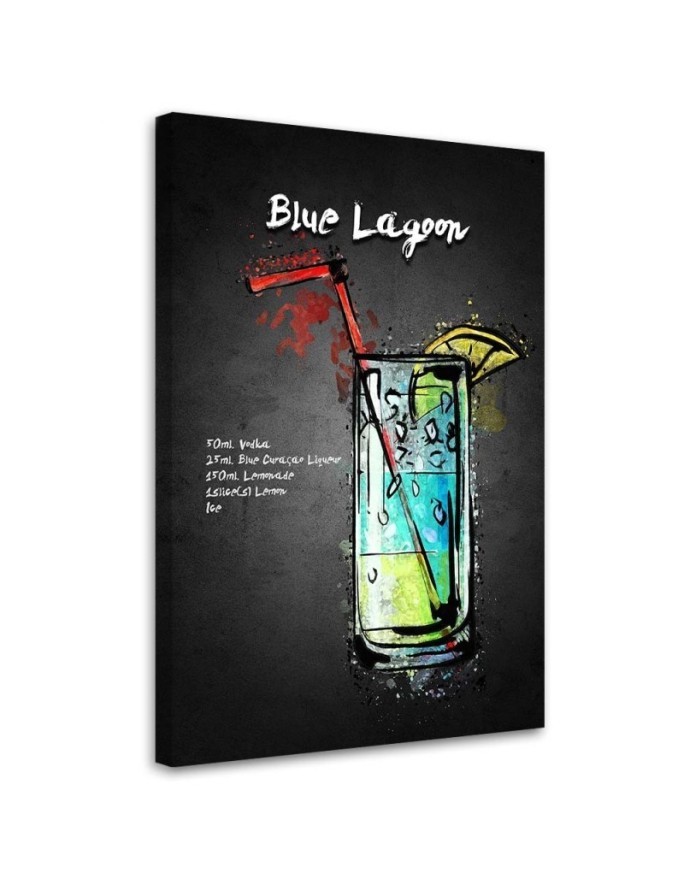 Canvas prints for bar or pub - Blue lagoon cocktail Gab Fernando | FEEBY